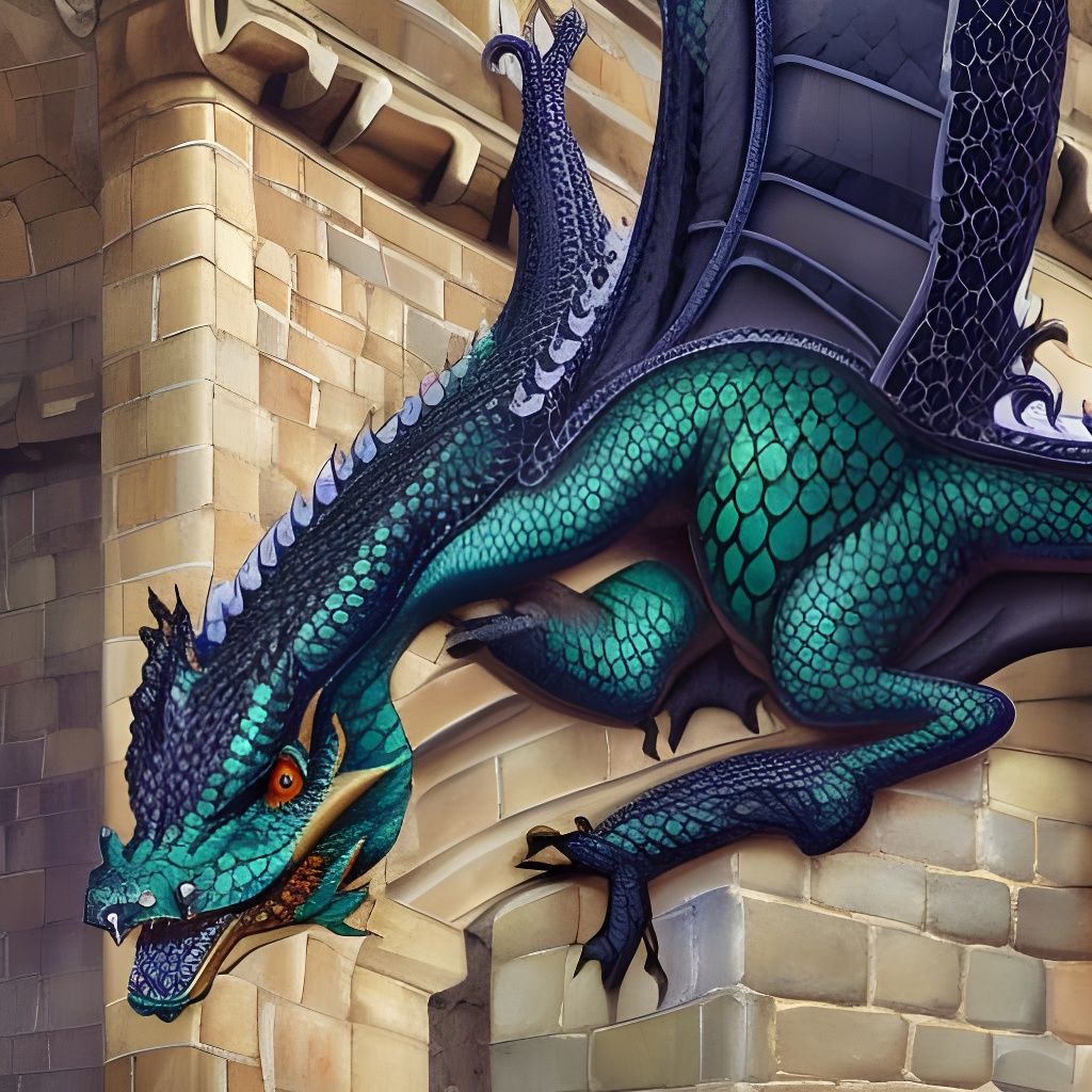 Teal dragon