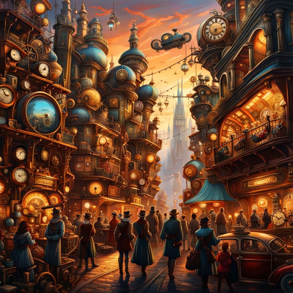 Steampunk City - AI Generated Artwork - NightCafe Creator