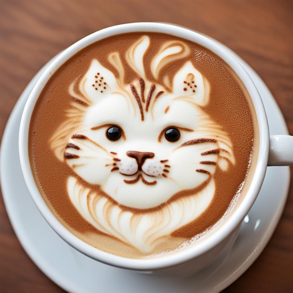 Cat-face latte art