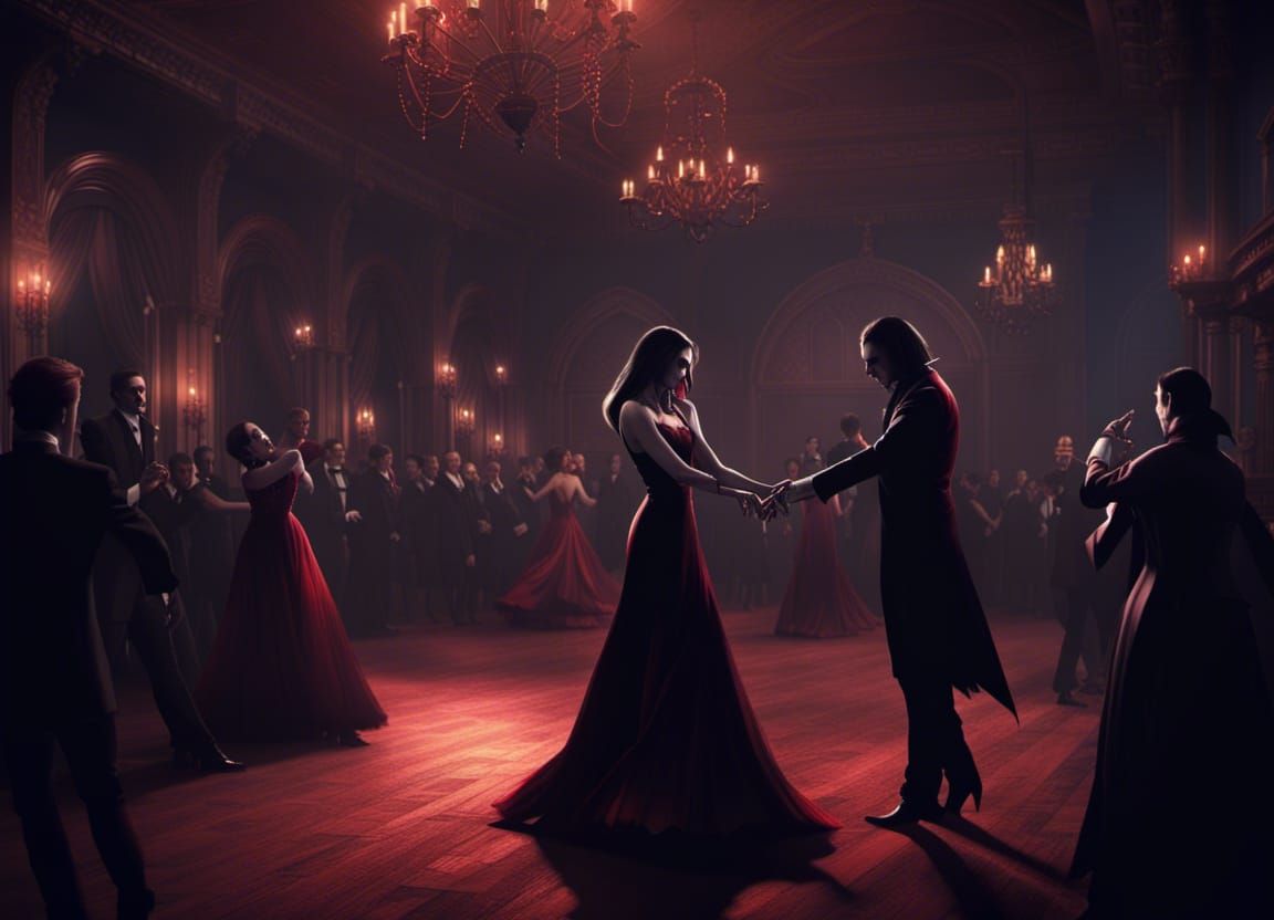 Vampire Ballroom - AI Generated Artwork - NightCafe Creator