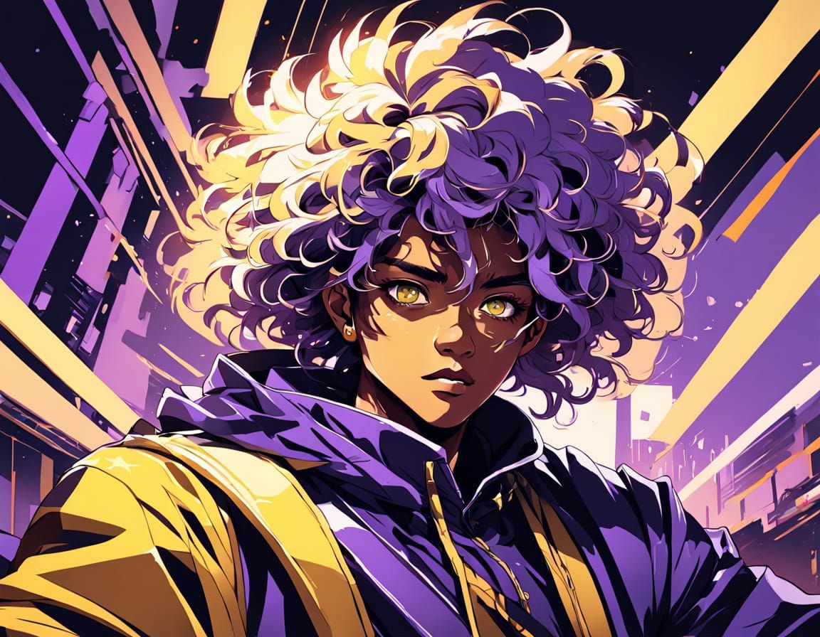 Anime Key Visual of Model in Manga Style