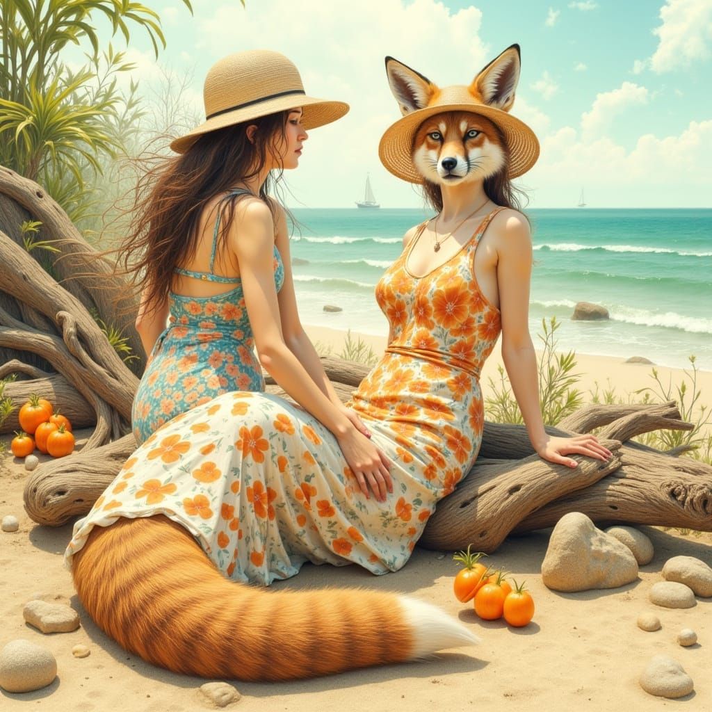 Supposed to be a fox hanging on the beach!   by @T White