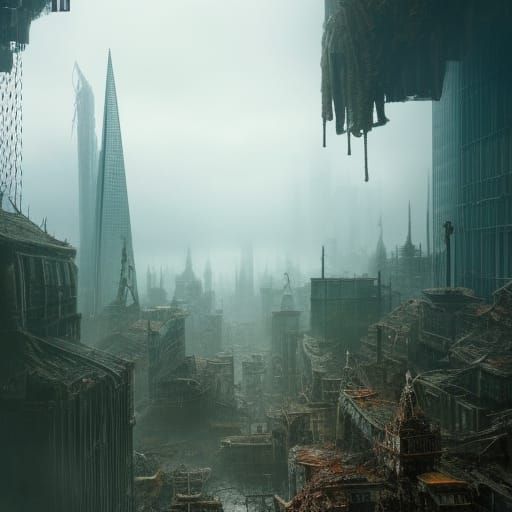 Post-War City  by @Rainbow Rhino