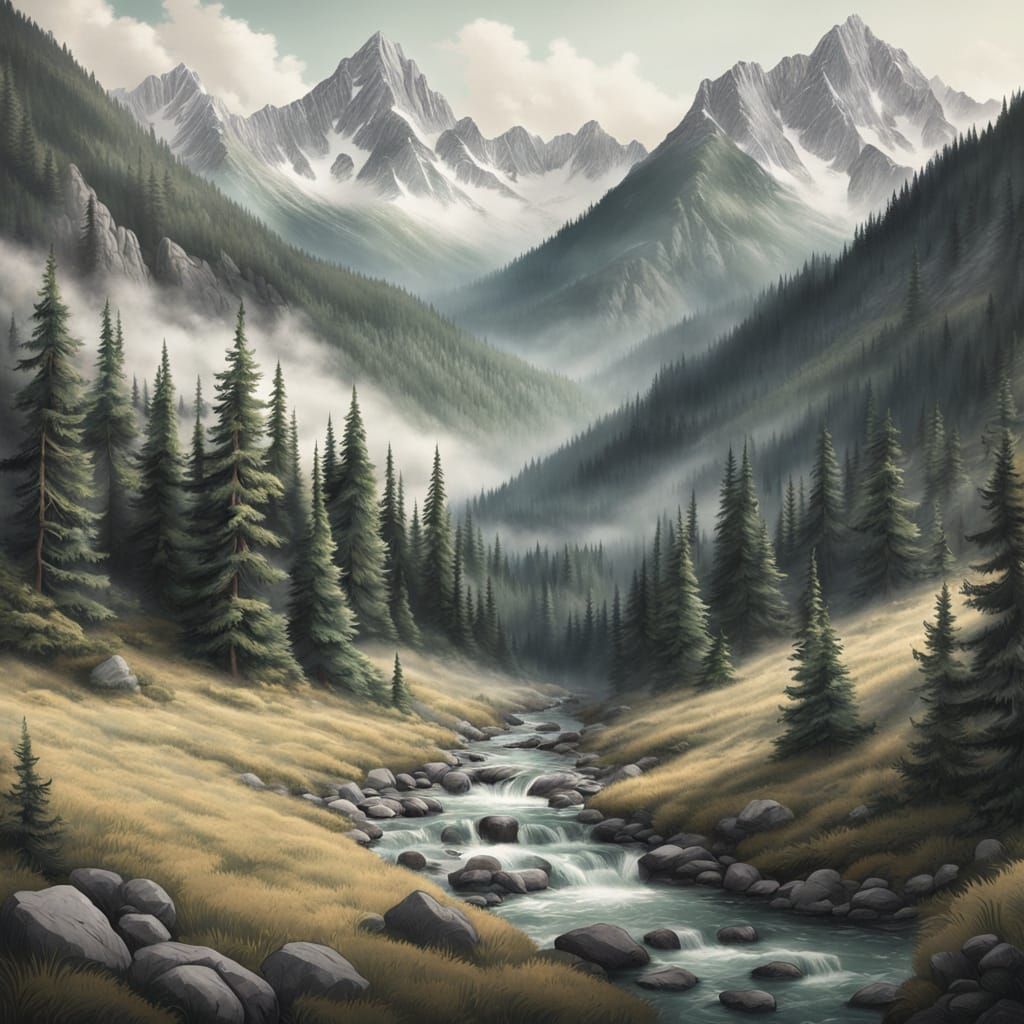 Mountain Stream  by @Chickadee