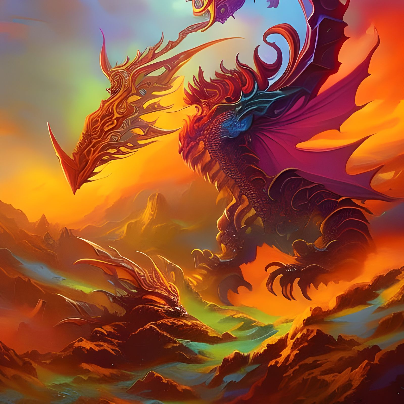 Chaos Dragon - AI Generated Artwork - NightCafe Creator