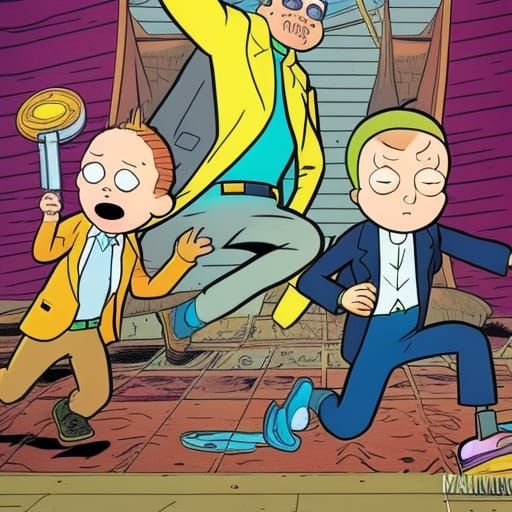 Rick and Morty and Tintin.