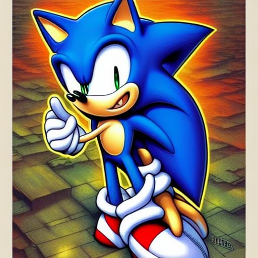 Sonic the hedgehog - AI Generated Artwork - NightCafe Creator