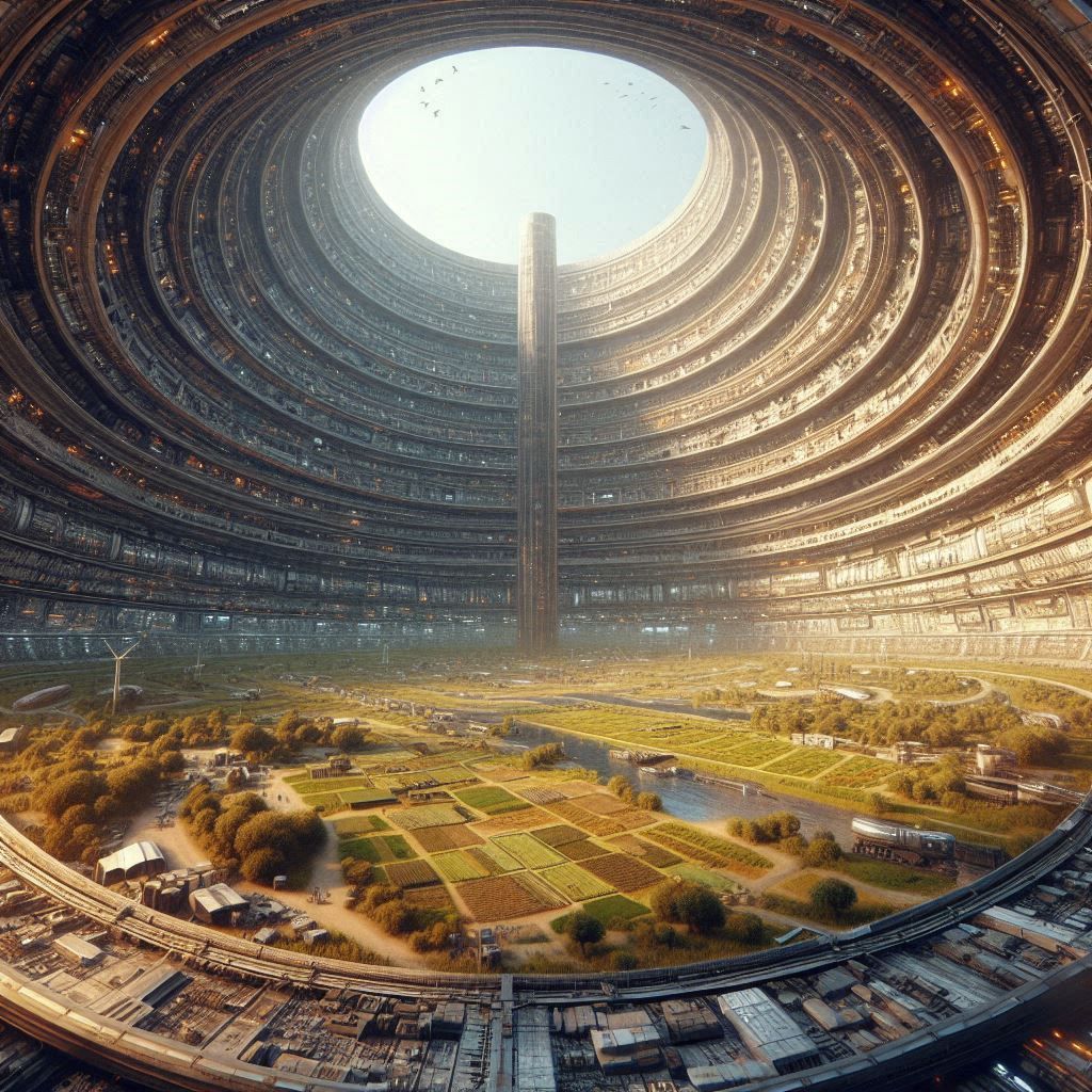 Takarabune V - O'neill cylinder-style space station