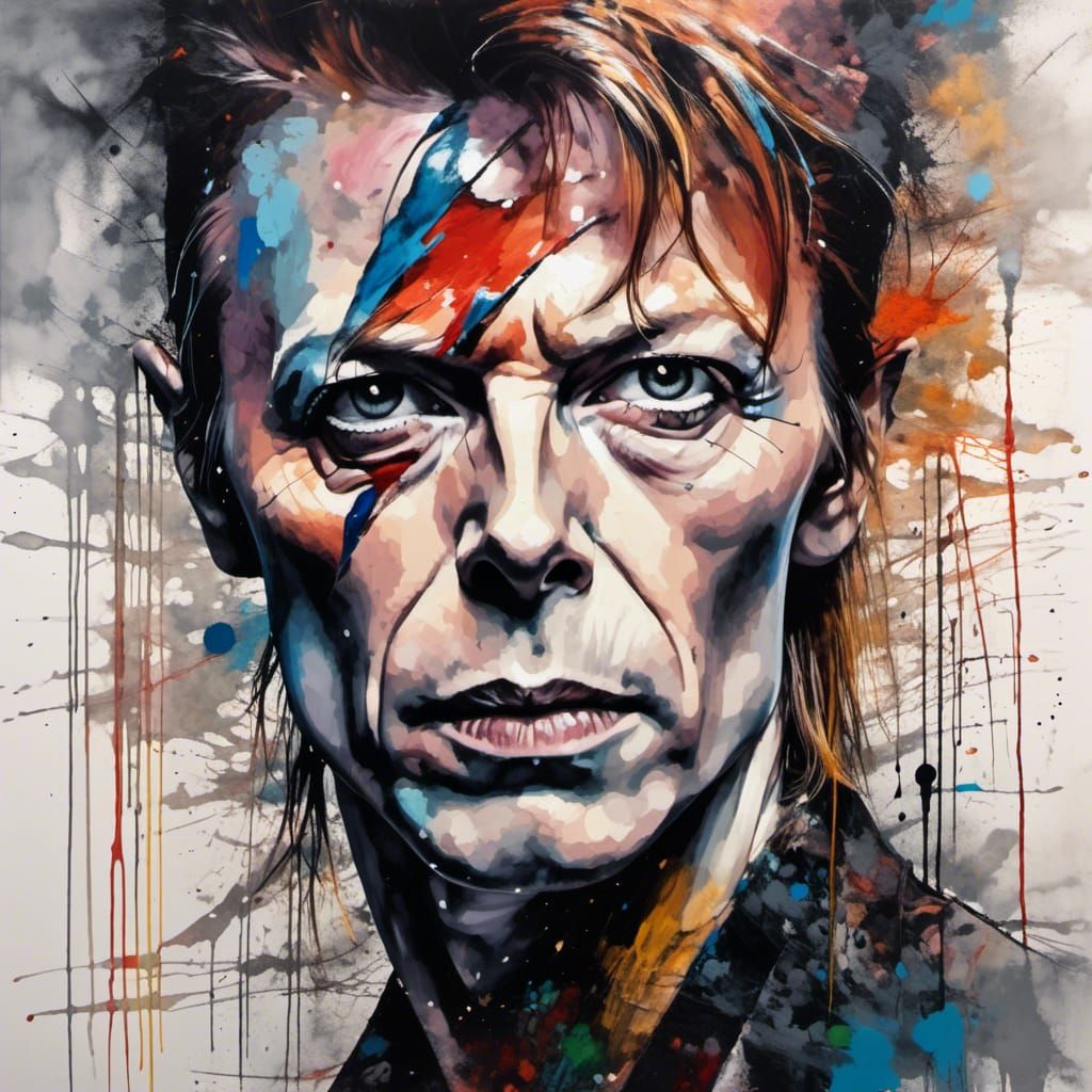 Portrait: David Bowie - AI Generated Artwork - NightCafe Creator