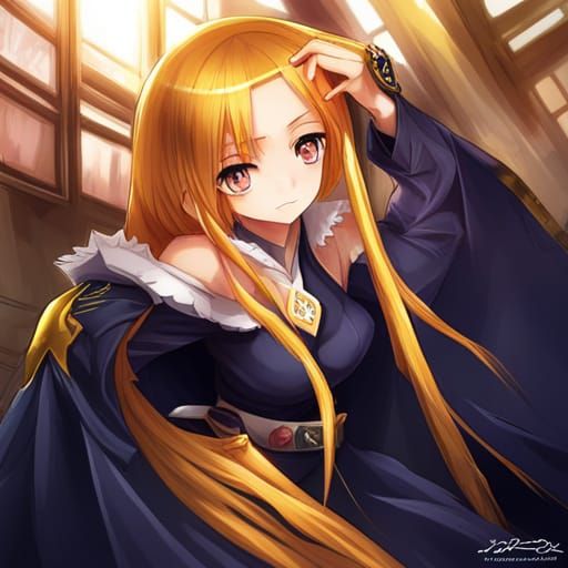 yellow hair princess by artist "anime", Anime Key Visual, Ja...