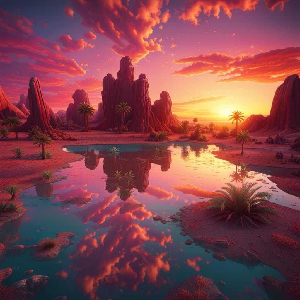 Blazing oasis  by @mzduchezz