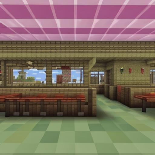 1950s diner on Minecraft 