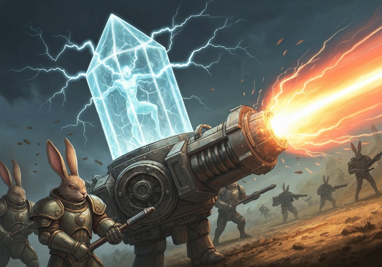 Aetherpunk Magitek Lightning Cannon  by @Autumn