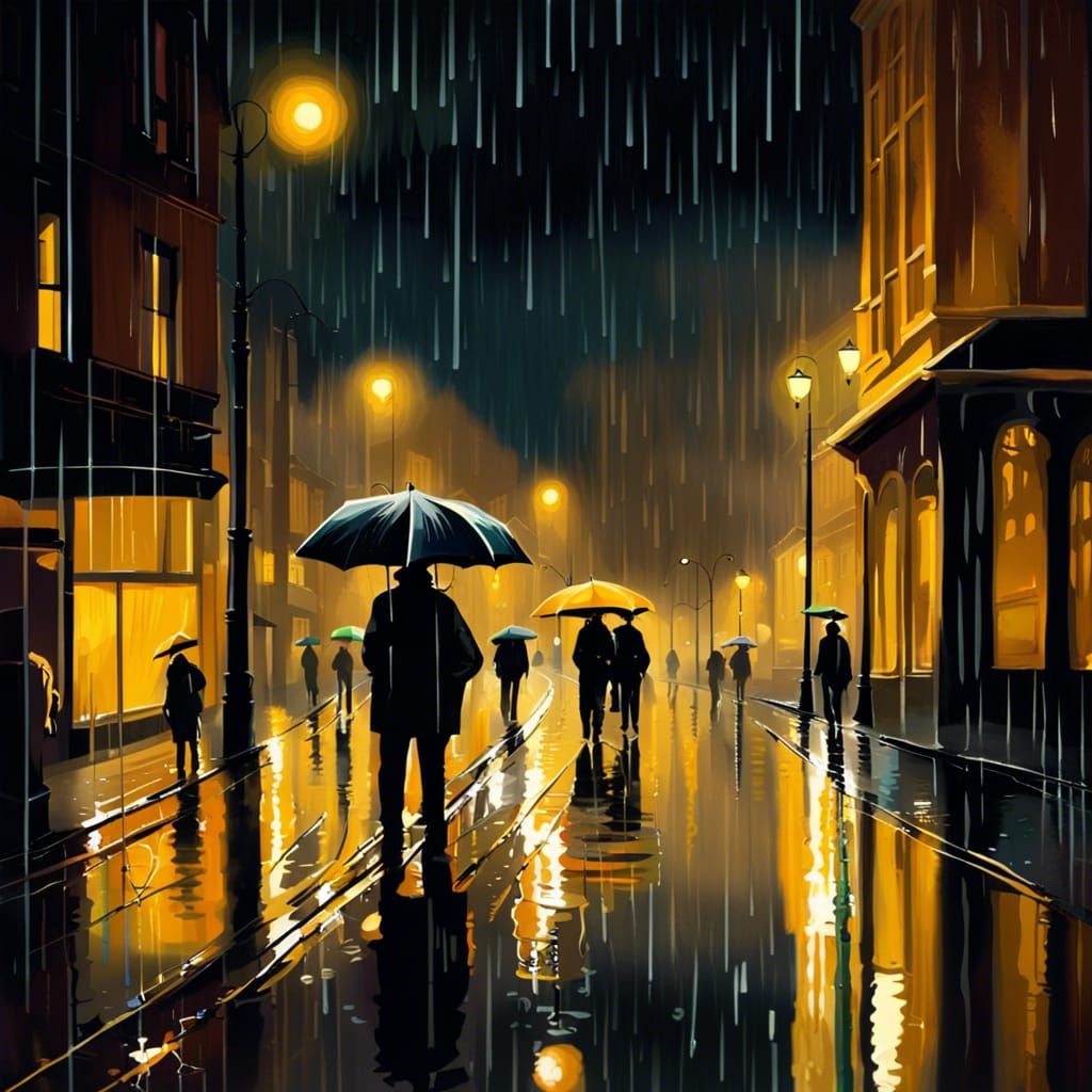 Rainy night  by @Opslilla