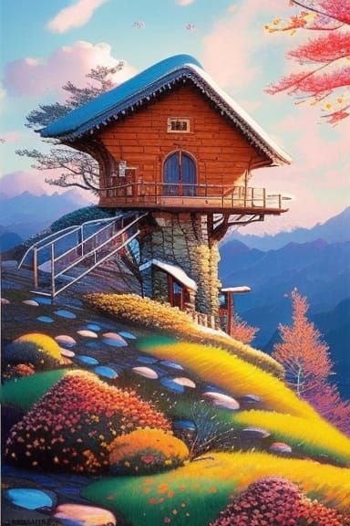 Fantasy Autumn to Winter Landscape Art