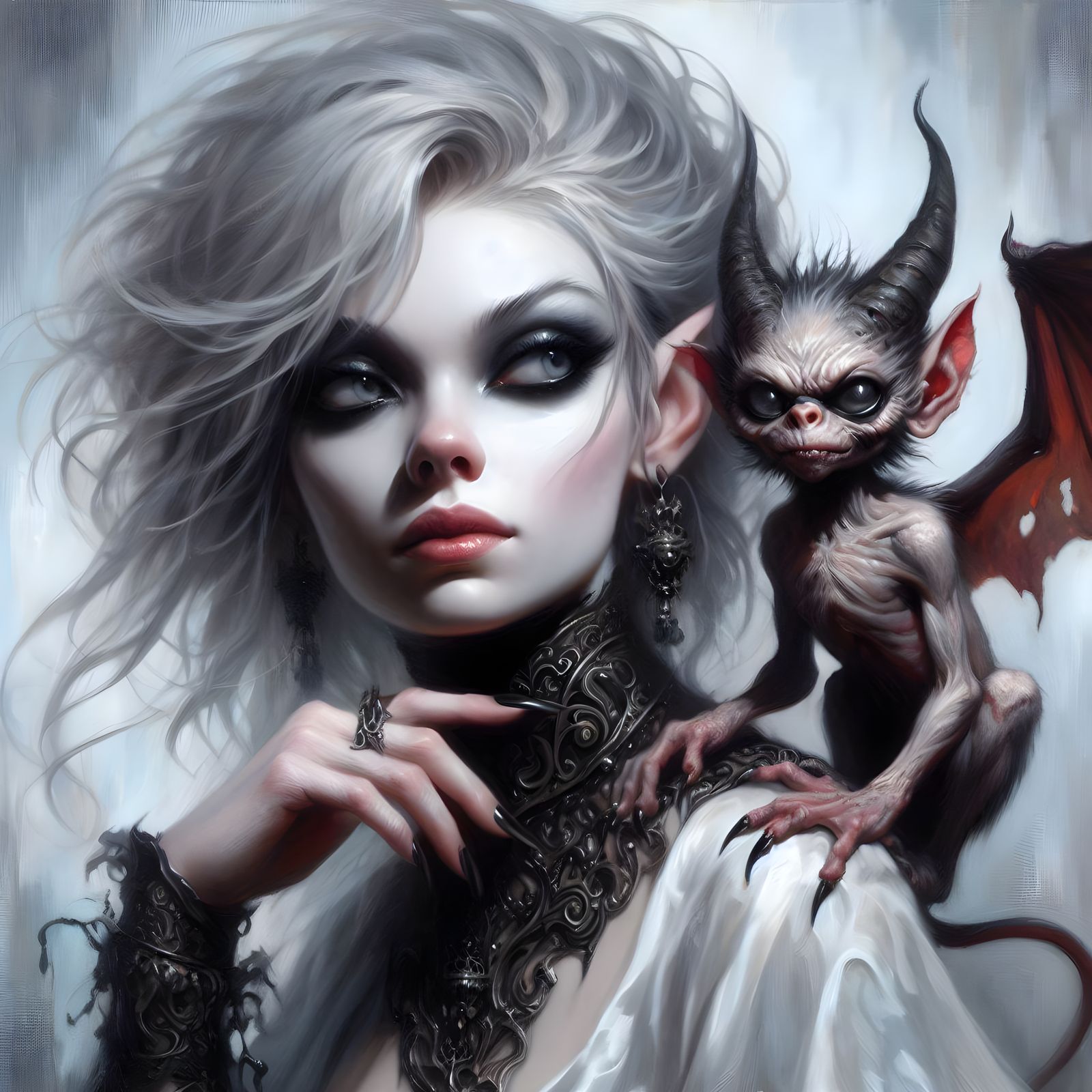 Evil Witch And Imp Familiar #4