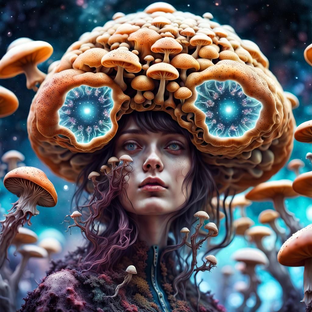 Fungi Girl 10018 - AI Generated Artwork - NightCafe Creator