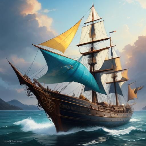 An intricate and colored brilliant boat