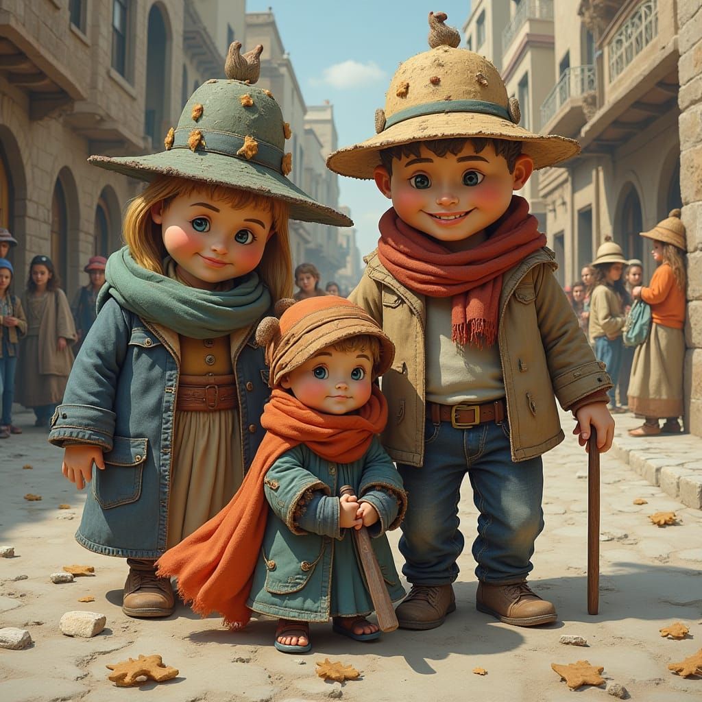 Western Wall Stones in Golden Light: A Realistic Painting