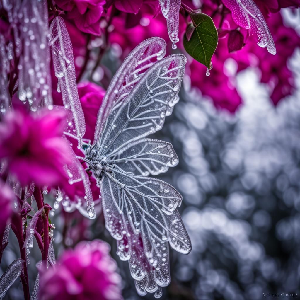 An ice butterfly  by @Aick