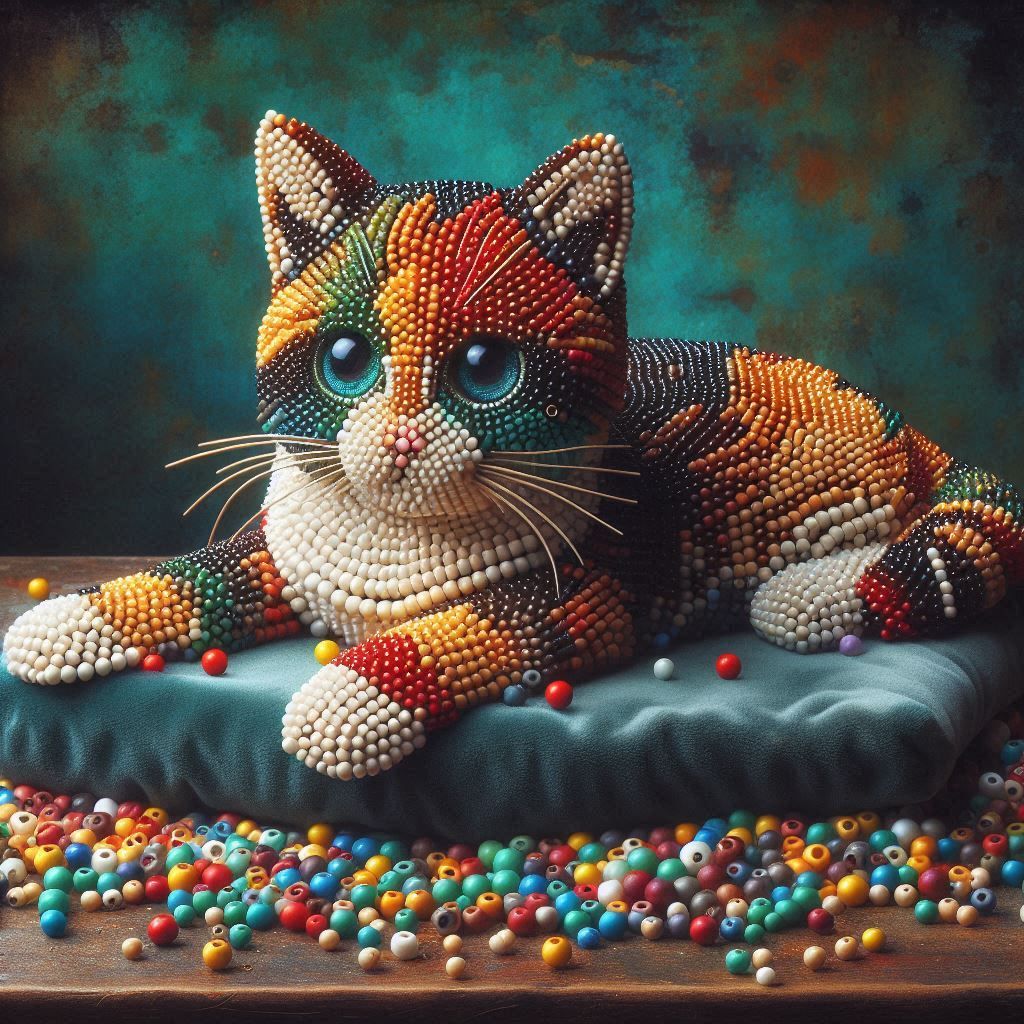 Beaded Cat