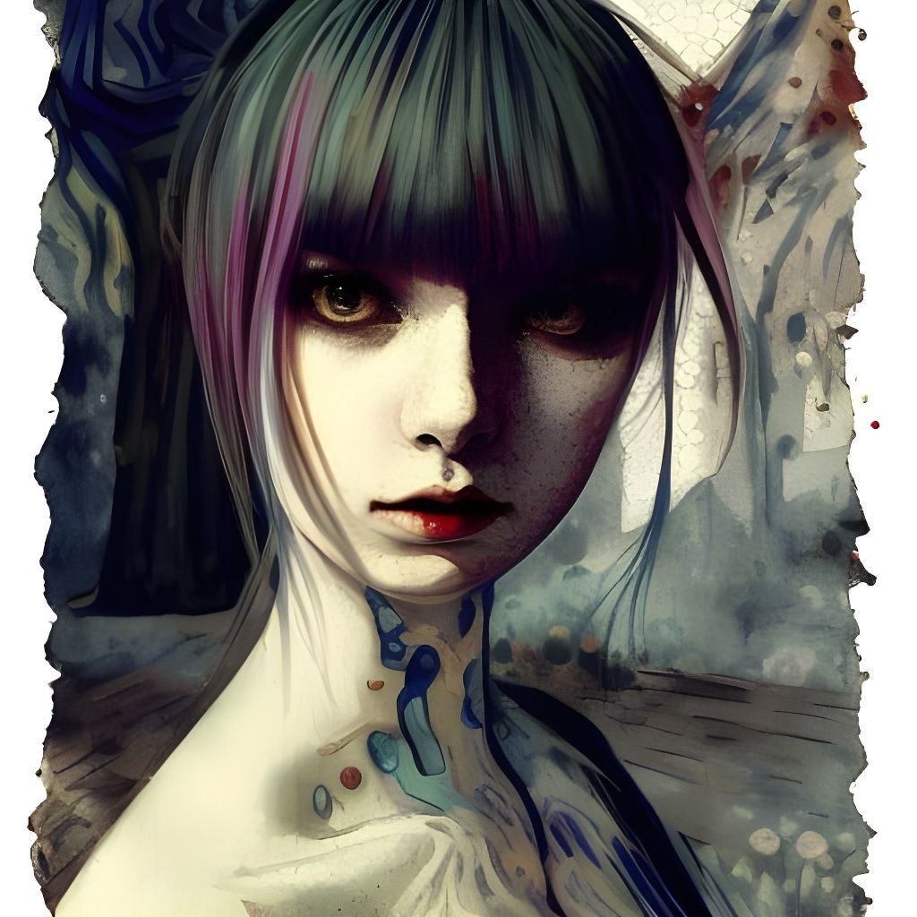 Stylish Watercolor Vampire 7