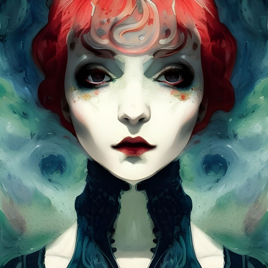 Stylish Watercolor Vampire 8