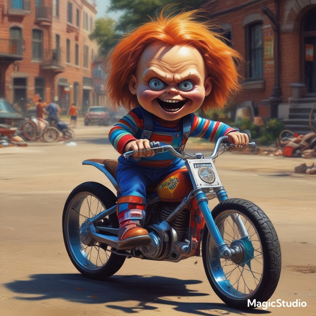 chucky   ride his bike