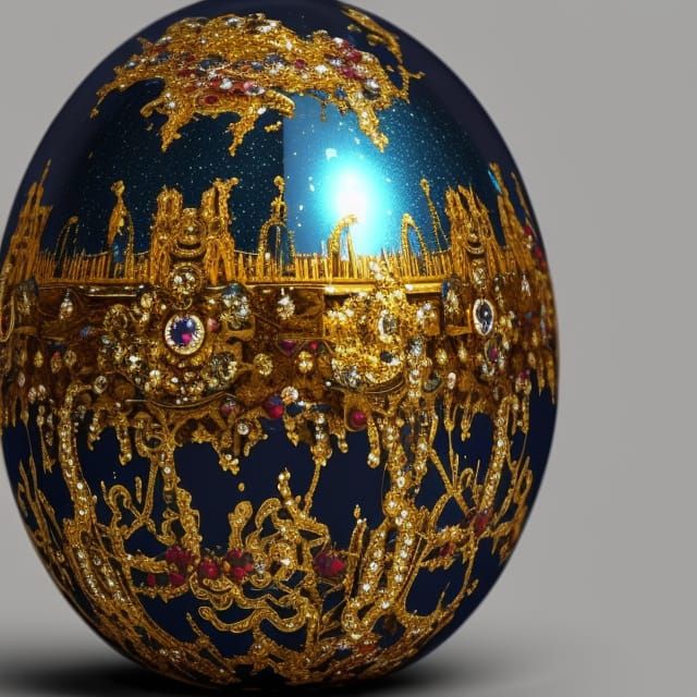 Decorative expensive Crystal Easter Egg 1 AI Generated Artwork