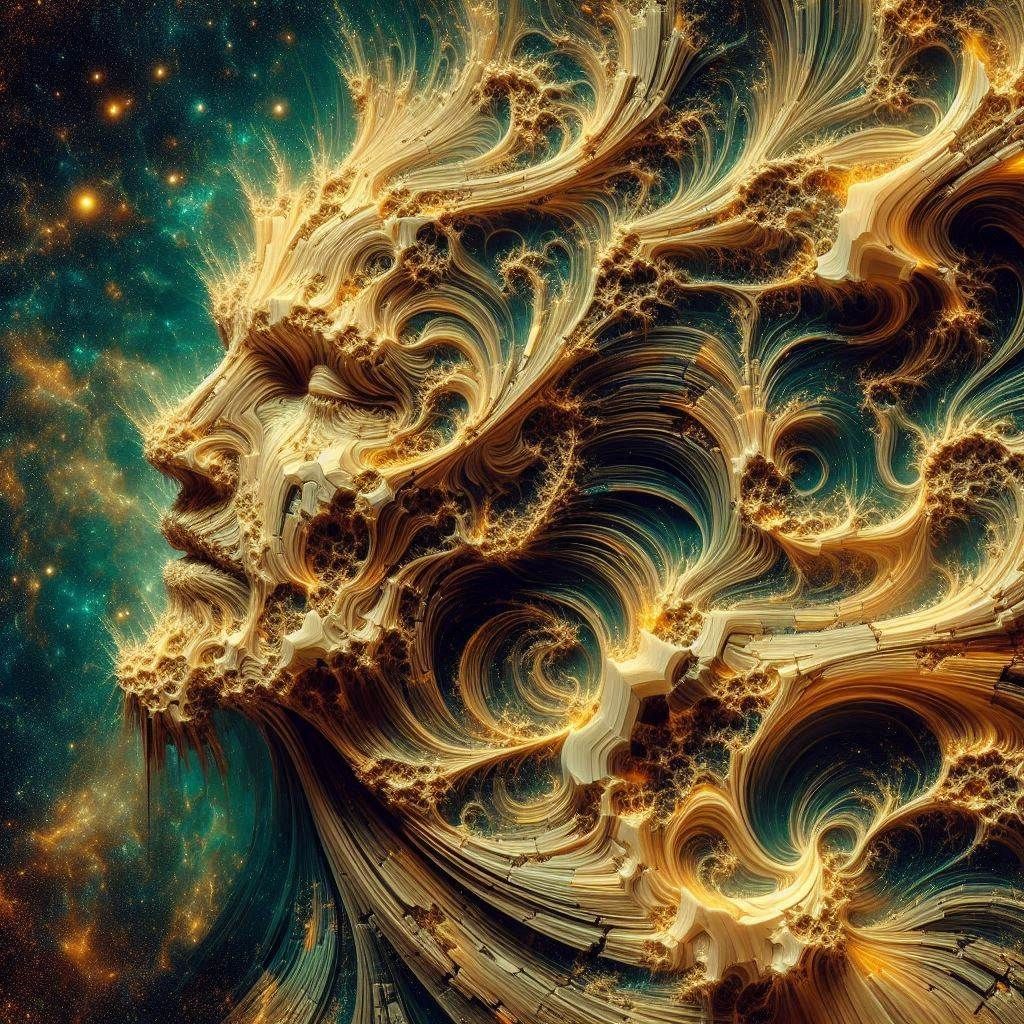 Cosmic fractal portrait