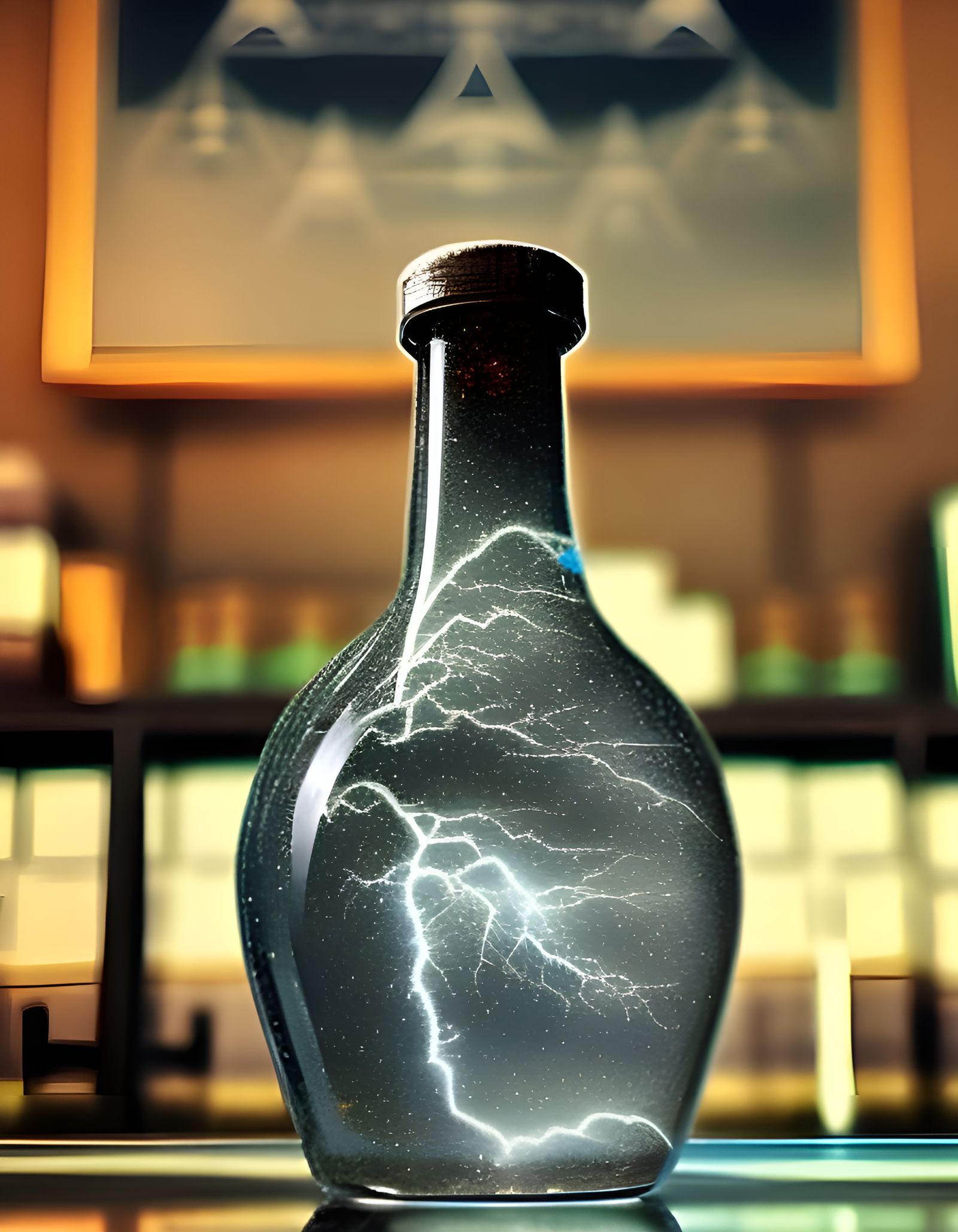 Bottled Lightning - AI Generated Artwork - NightCafe Creator