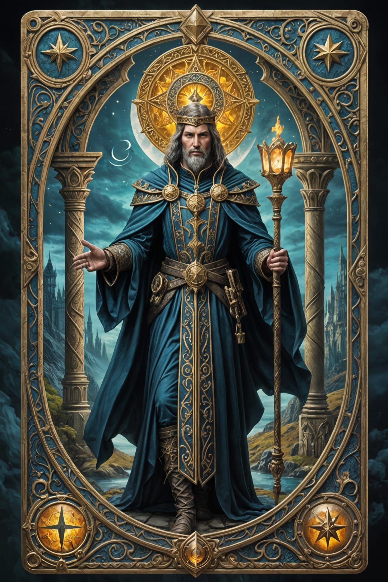 The Magus: Master of Mystical Realms, Keeper of Ancient Wisdom, Illuminated by Celestial Light.  by @Phantazia