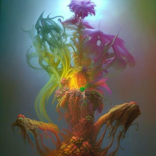 1/3 fill, golden-halo parade of man-eating plants!!! Rodney ...