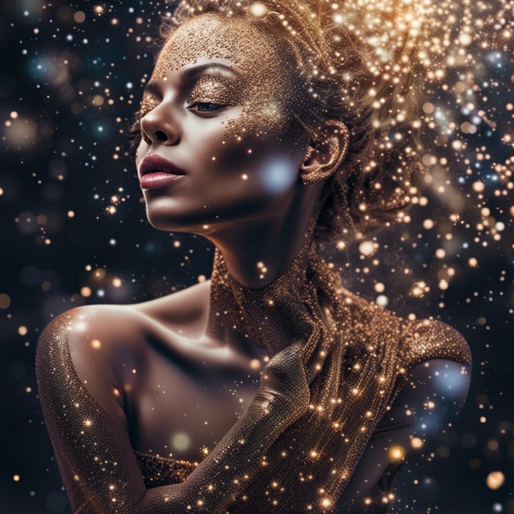 a Girl with a Glitter