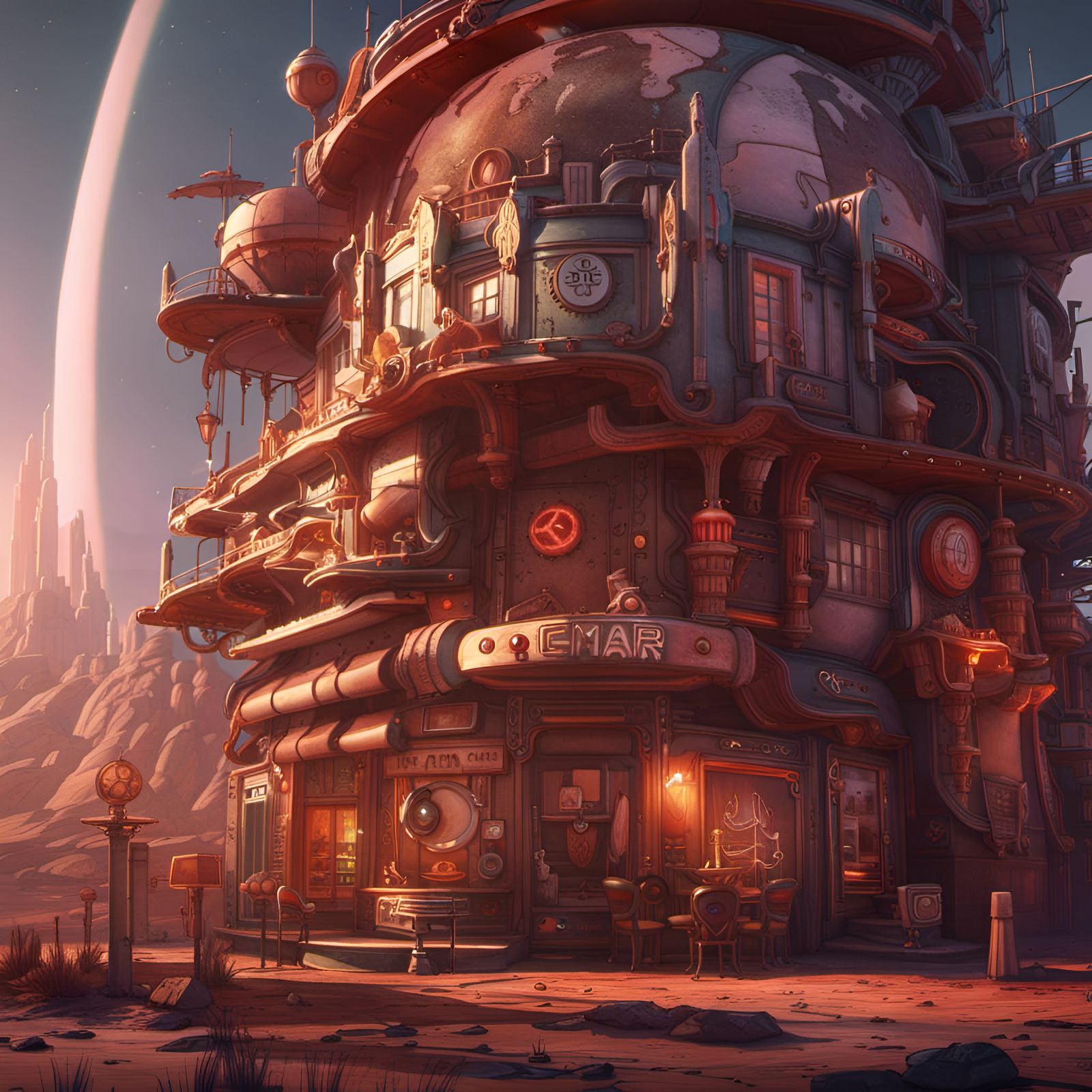 City on Mars  coffee shop cafe