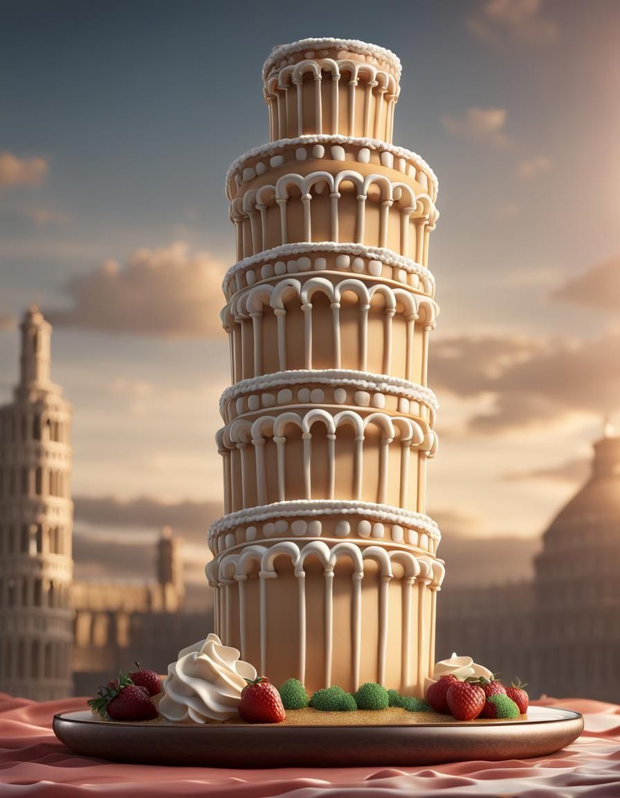 The Leaning Tower Of Pisa Cake Ai Generated Artwork Nightcafe Creator 6816