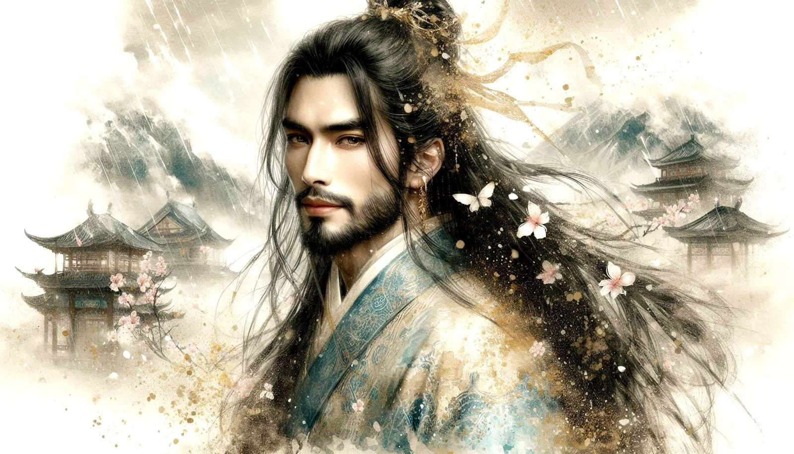 The Dreamer With White butterflies