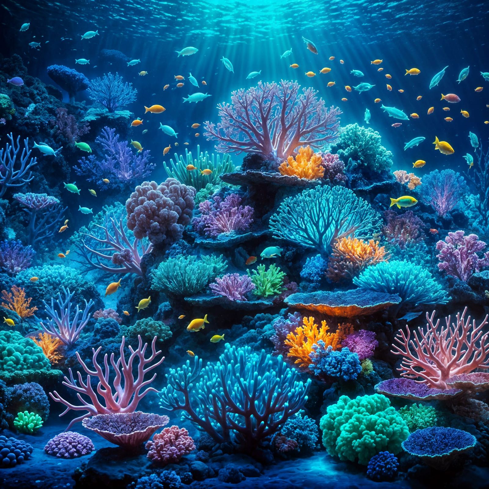 Coral Reef at Night  by @TSharp 