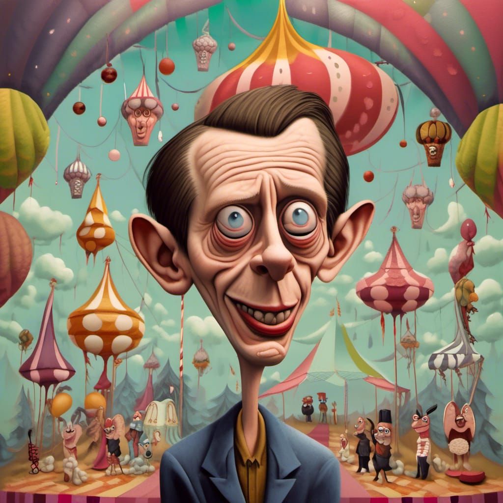 A whimsically warped portrayal of Steve Buscemi AI Generated