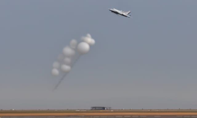 strange weather balloon taken out by fighter jets