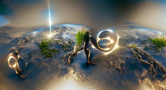 Holding earth in hands