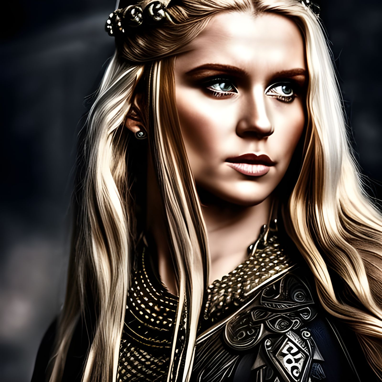 Viking Shieldmaiden - AI Generated Artwork - NightCafe Creator