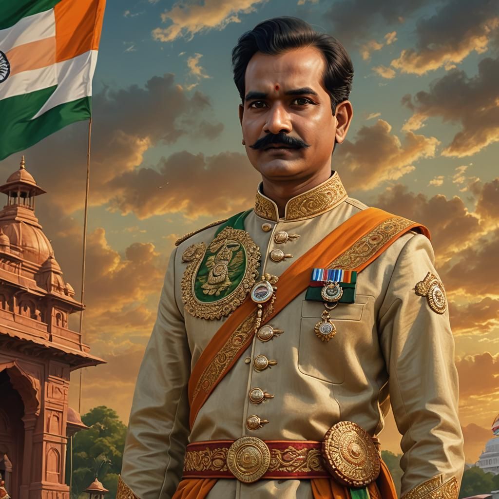 Indian flag with Narottam mishra mp