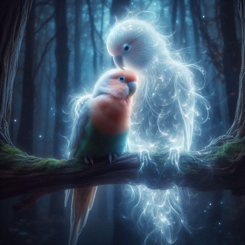 Lulu et lily
Love Bird (Roseicollis Agapornis)