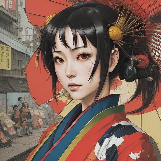 A Geisha at the market