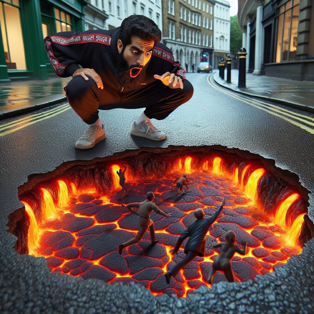 Not your usual British run of the mill pothole