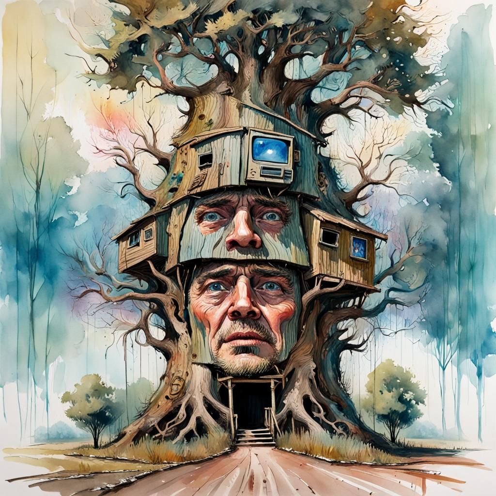Face Tree House AI Generated Artwork NightCafe Creator