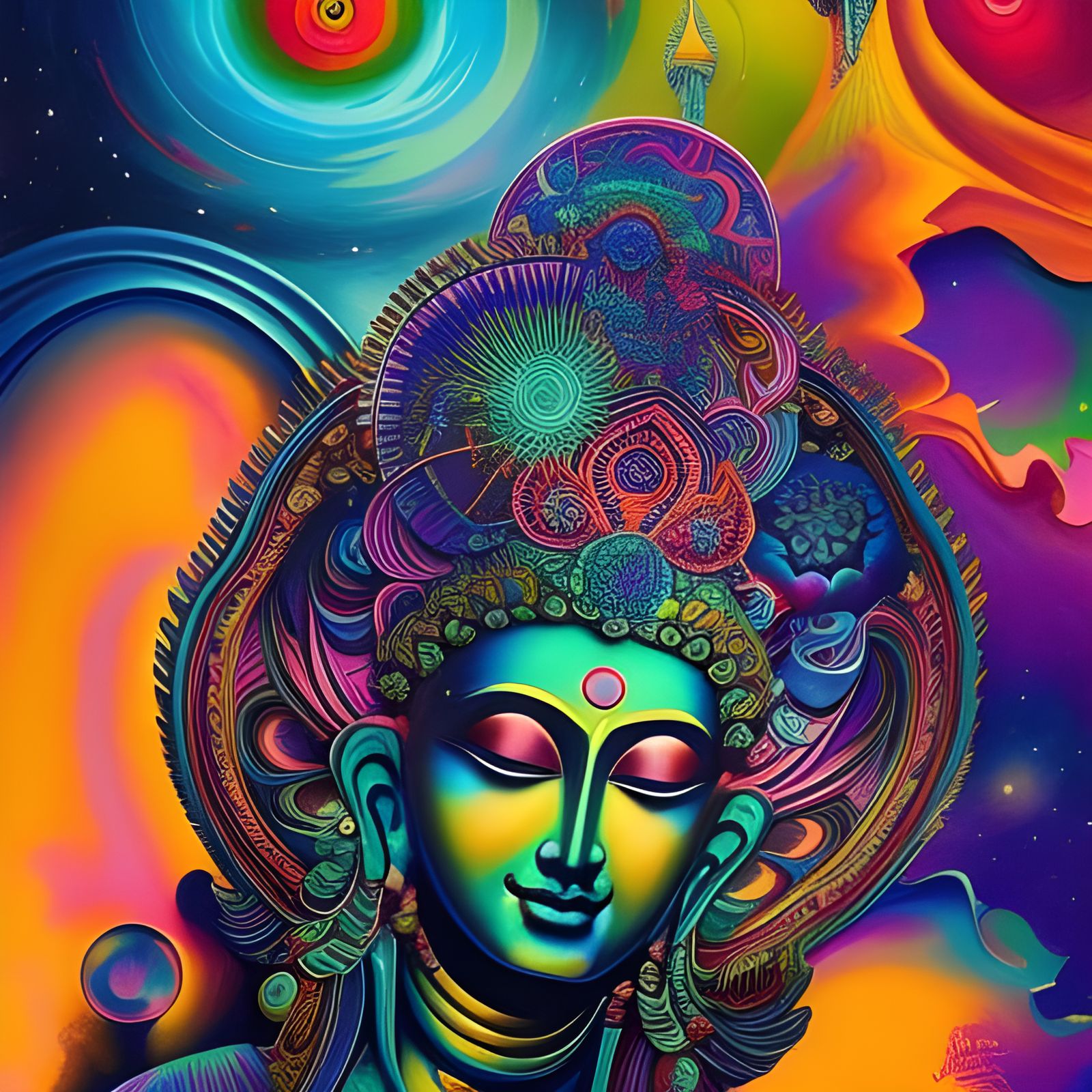 Cosmic Buddha - AI Generated Artwork - NightCafe Creator