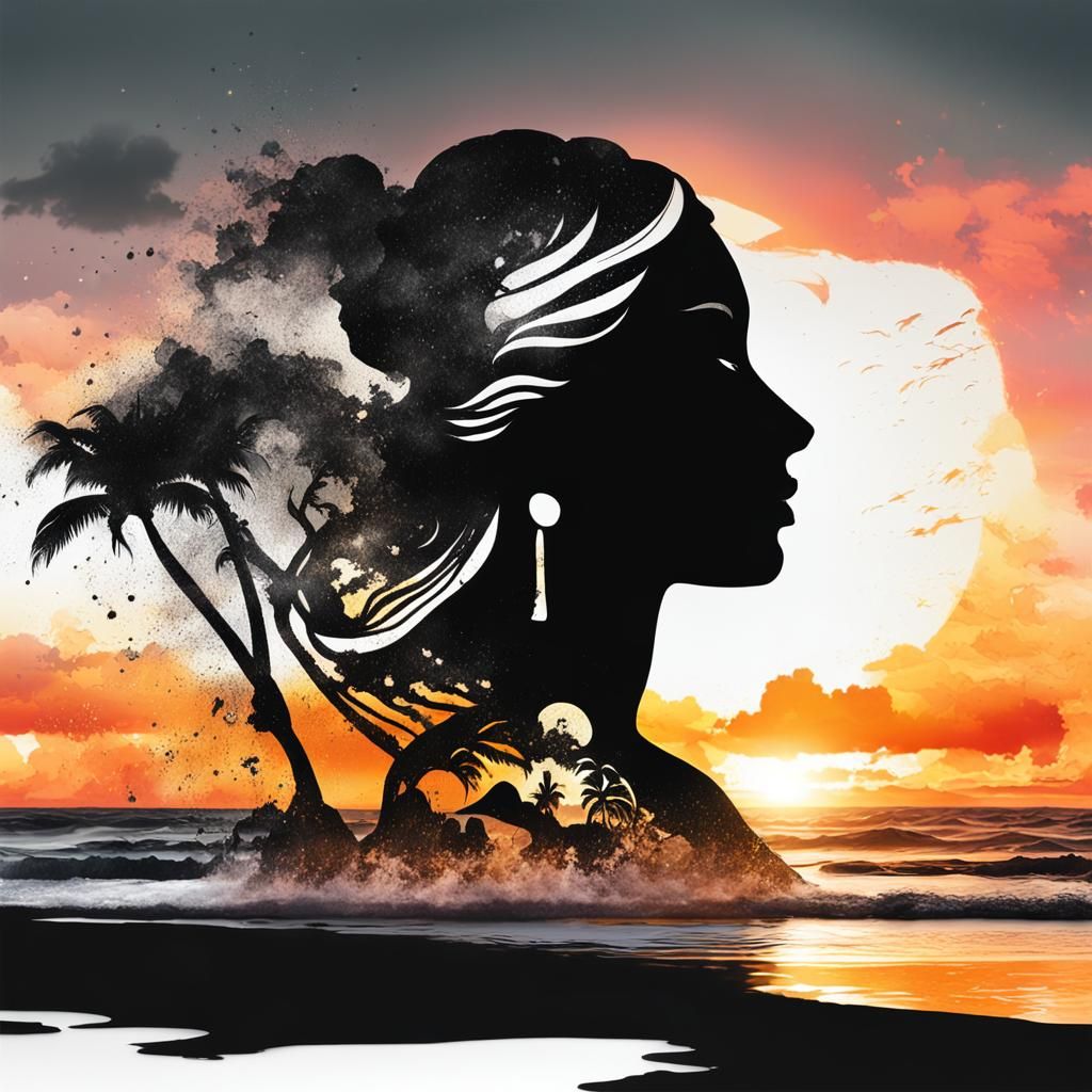 High quality, 8k ultra hd. a beautiful double exposure that ...