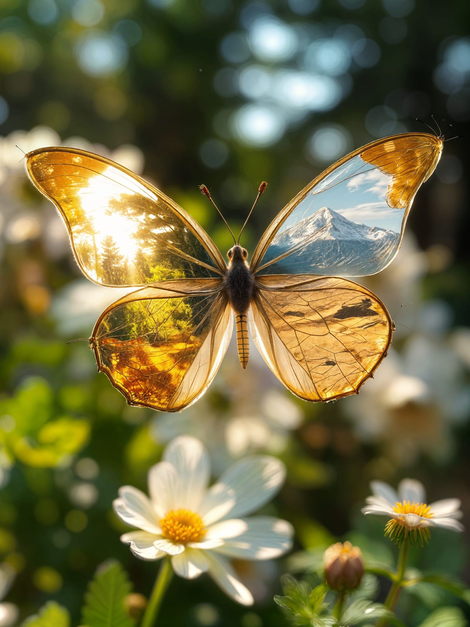 Double exposure butterfly   by @Jenim
